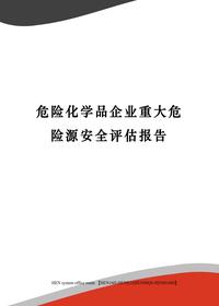 危險化學(xué)品企業(yè)重大危險源安全評估報告完整版docx